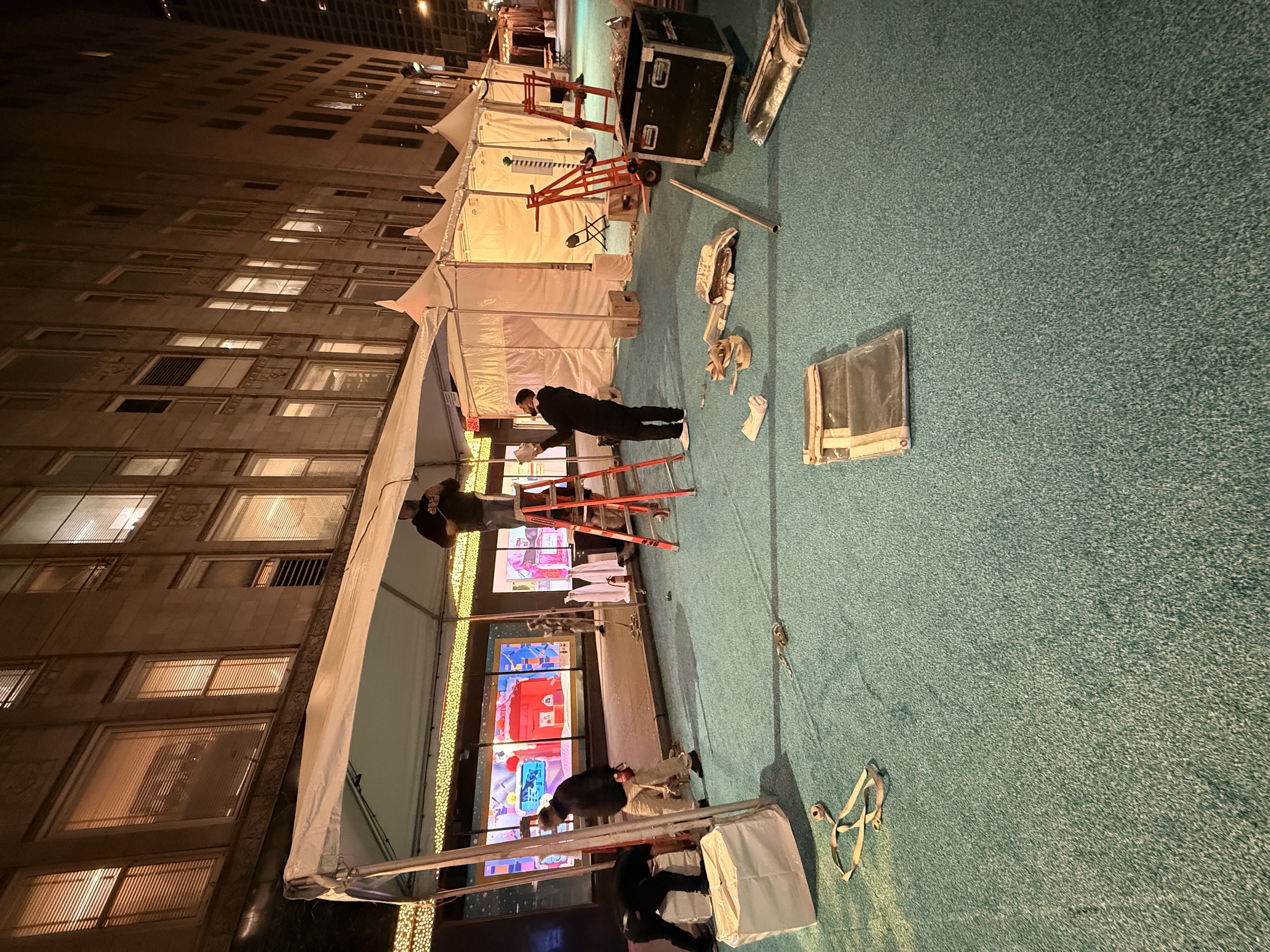 Event logistics and tent setup